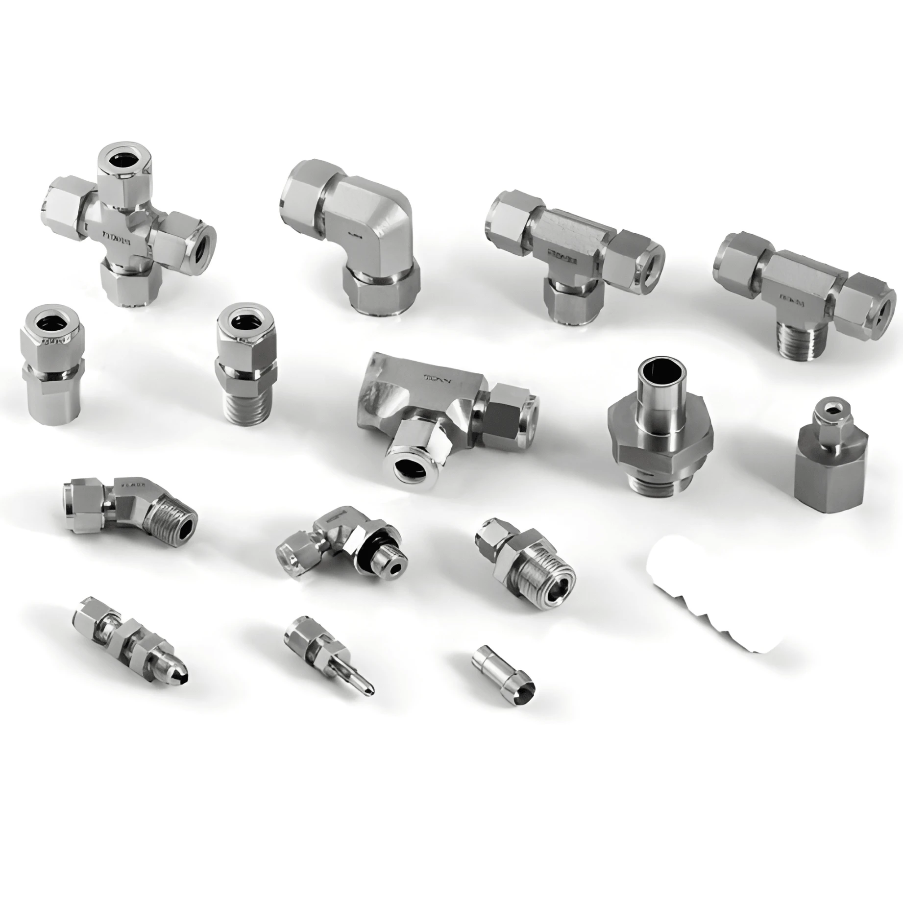 Precision stainless steel fittings for control systems